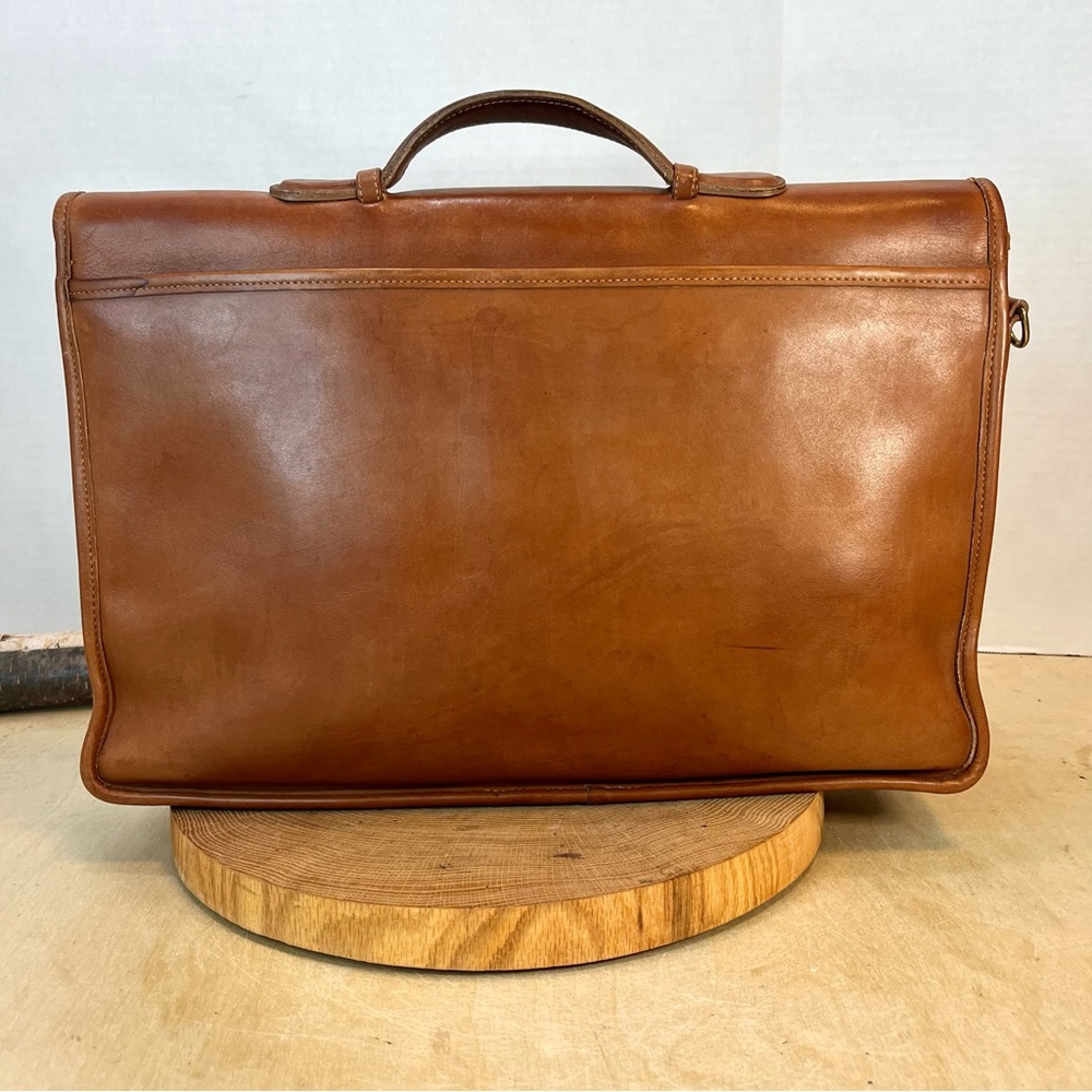 Vintage Coach USA Leather Flap Briefcase 1332-238 Brown Portfolio - Picture 4 of 15